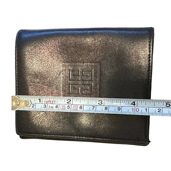 Givenchy Vtg 4G Logo Blue Leather Wallet Bifold Coin Pocket Made In Spain - Picture 8 of 14